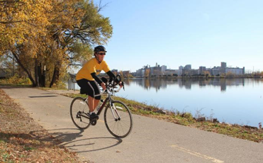biking around cedar-lake